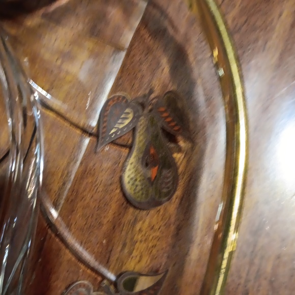 Georges Briard leaf shape, fruit, with real gold trim Mid Century serving dish - Picture 5 of 6